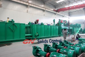 Mud handling equipments and mud tanks